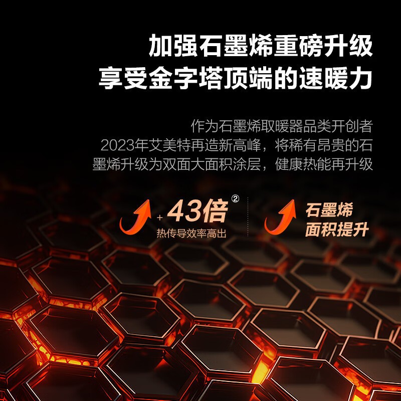 艾美特踢脚线取暖器2200W铝片加热11-20㎡恒温低噪轻巧设计省电高效取暖好物高清大图