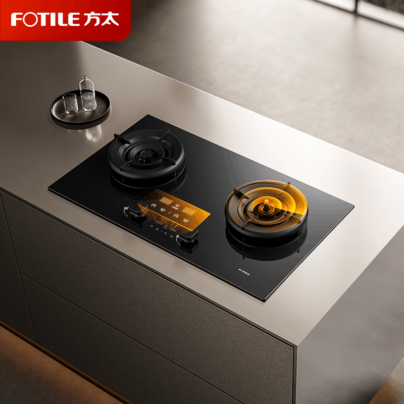 方太燃气灶全新升级嵌入式灶具天然气5.2kW猛火70%热效率定时防干烧可联动 气源可选 [黑色]03-TEK20图片