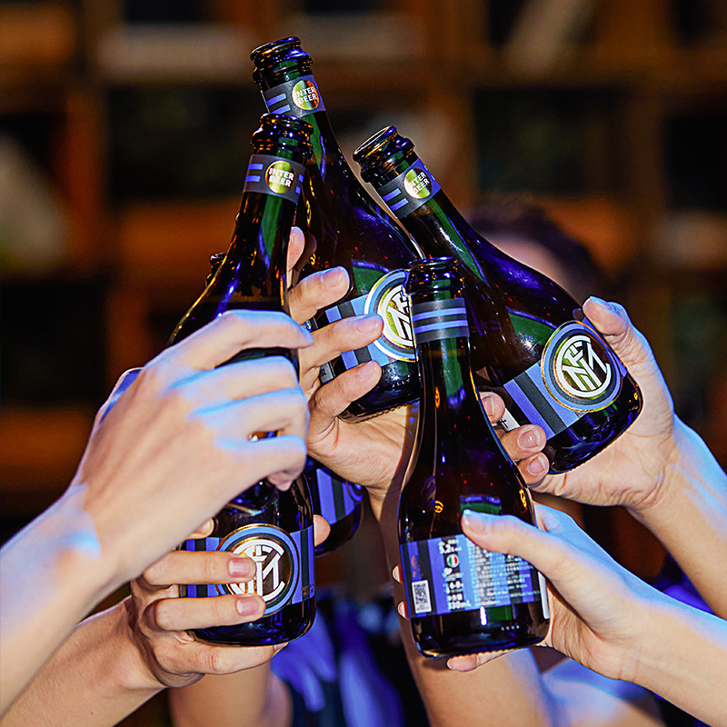 意大利原装进口国际米兰手工精酿啤酒Inter Beer 12.5度麦芽酿造750ml*2瓶礼盒装