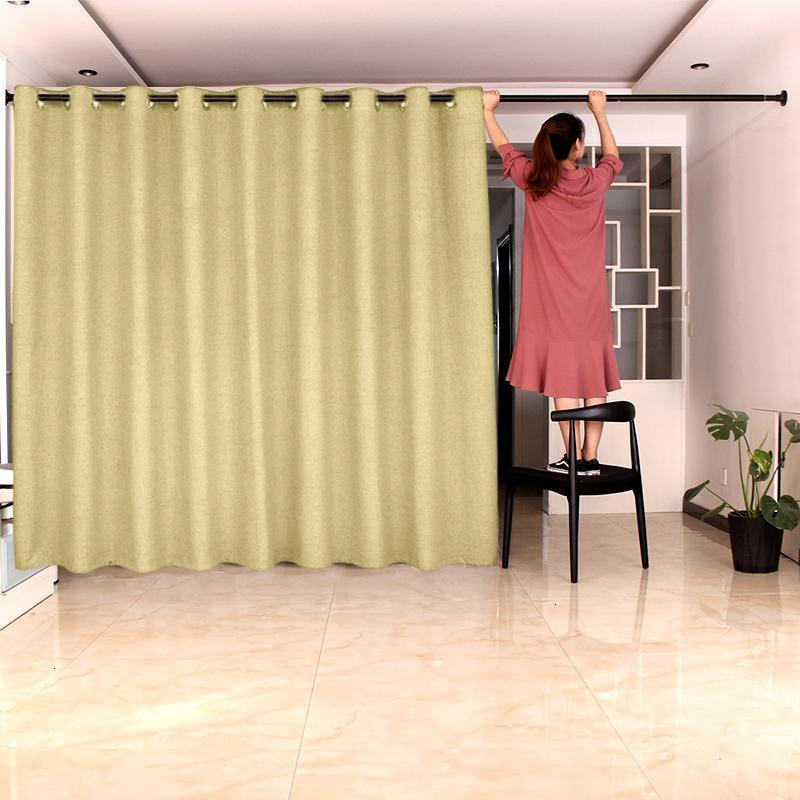 家柏饰(corated)窗帘免打孔安装卧室出租房学生宿舍挡风空调帘简易全