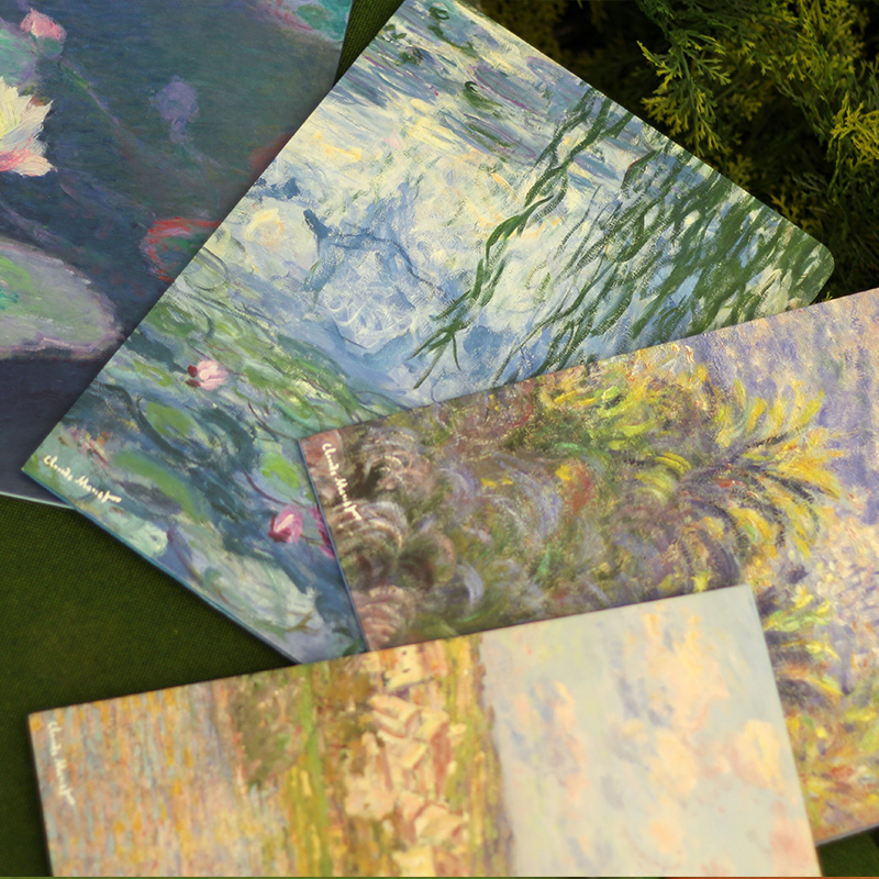 出类艺术生活美学5(莫奈) [正版]油画风元素文件夹A4纸质L型加厚活页夹文件袋办公袋资料册莫奈画集个性创意文具礼物4个高清大图