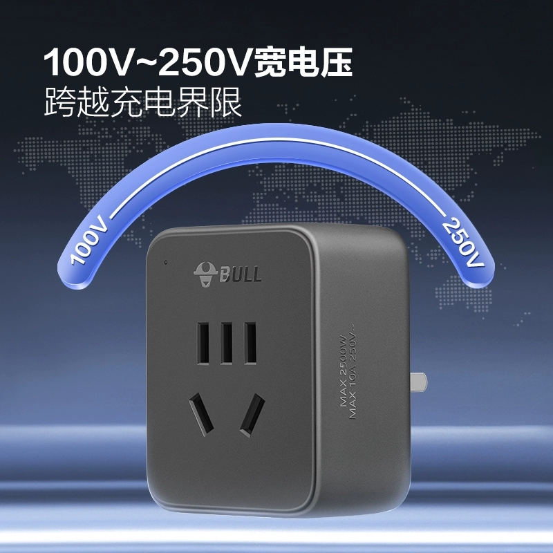 公牛(bull)GN-912AU30美标五孔位30W快充USB旅行转换插座境外使用出国出差多插孔多设备插头插排高清大图