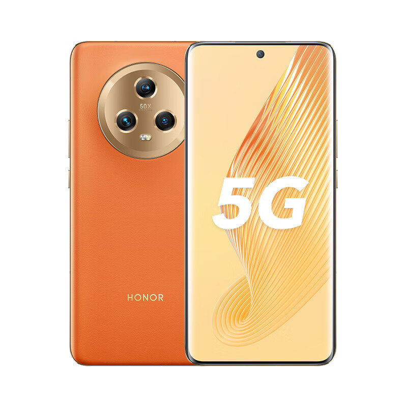 荣耀Magic5 16GB+512GB 燃橙色 流线四曲屏 120Hz智能刷新率 5400万超清广角主摄 Magic-Log电影影调 第二代骁龙8旗舰芯片 5G手机高清大图