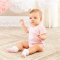 BabyAspen新生儿套装夏季纯棉宝宝三角哈衣小公主连体衣袜子礼盒