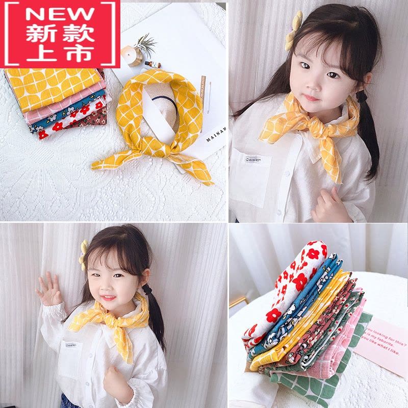 可莉允儿童围巾春秋冬保暖方巾领巾男女童防风婴儿棉宝宝小孩可爱围脖毛巾图片