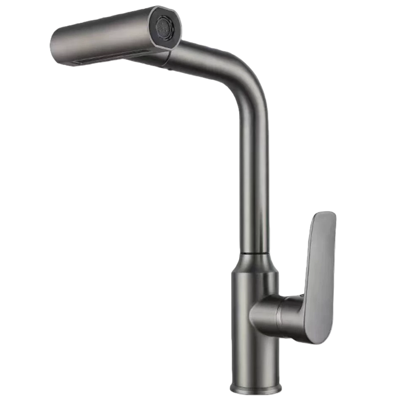 汉德斯科卫浴厨房菜盆水龙头冷热304不锈钢4种出水多模式橱洗菜池单把双控陶瓷阀芯360度旋转FT7023高清大图