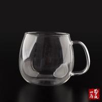 玻璃杯茶杯杯子 花茶杯水杯带把透明家用办公室泡茶杯400ml 吓煞人香-元曲