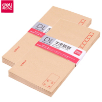 得力(deli)3423牛皮信封(米黄色)-5号 (20个/包) 信件来往信封牛皮纸加厚信封 5包组合装