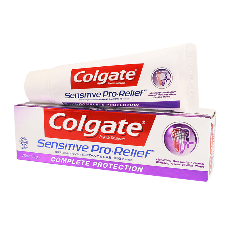 高露洁(Colgate)抗敏牙膏套装(110g * 4 ) 泰国进口 送旅行装牙膏40g*2高清大图