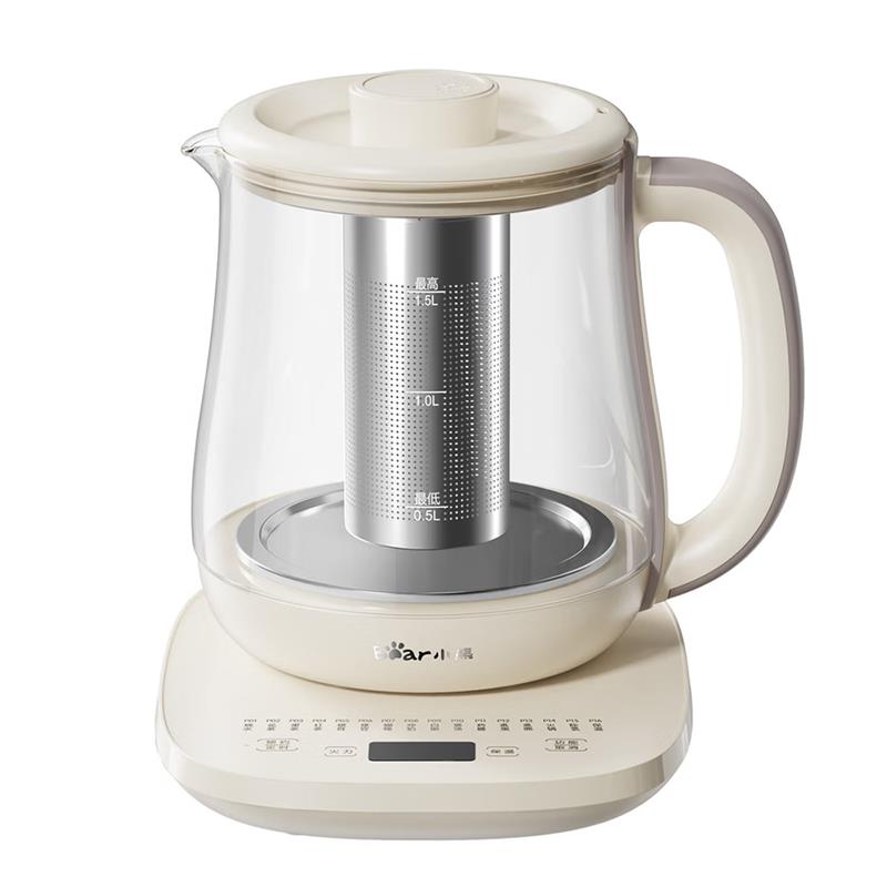 小熊(Bear)养生壶 煮茶壶煮茶器 烧水壶 煮水壶1.5L家用办公室多功能智能恒温水壶 [带滤网] YSH-F15C1高清大图