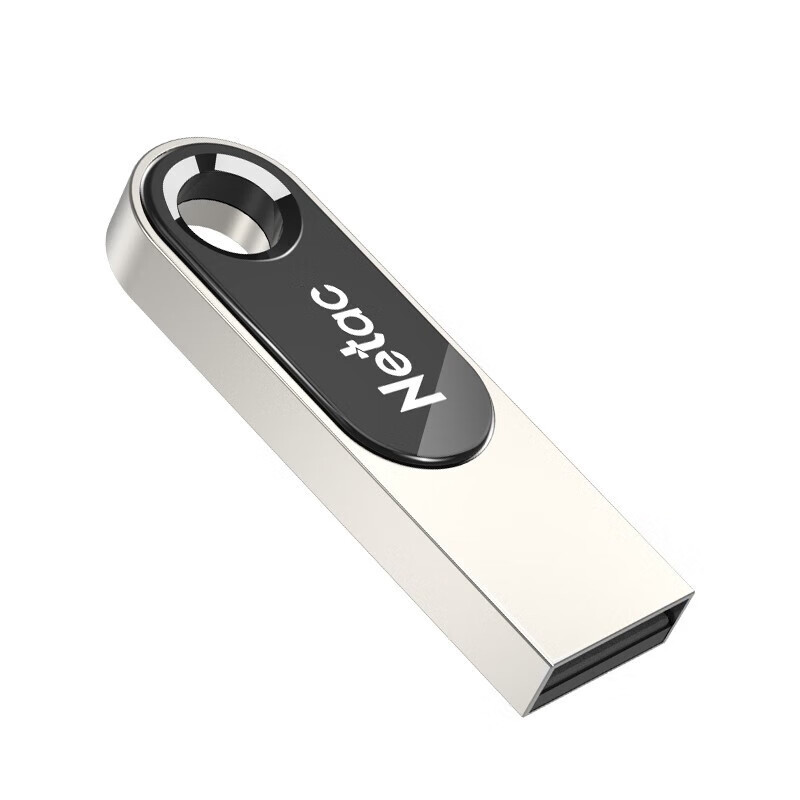朗科(Netac) U盘 U278 16G USB2.0 金属银黑色高清大图