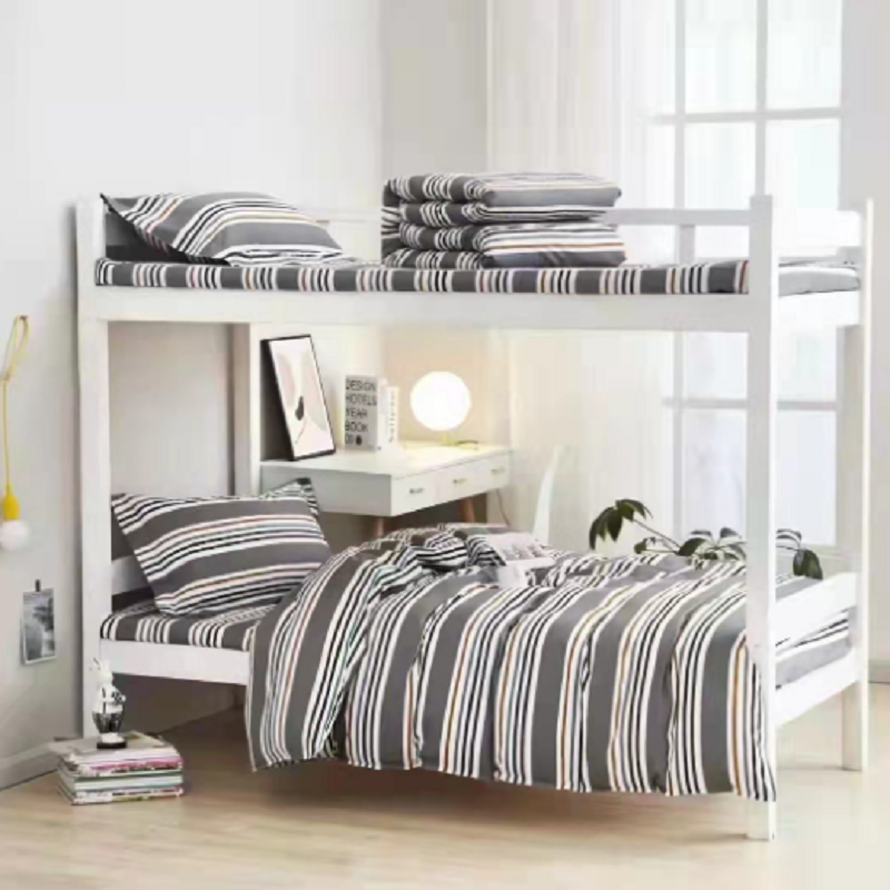 煊煜 全棉被套(灰条) 160*230cm 条高清大图