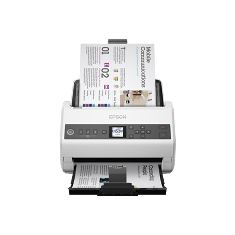 爱普生(EPSON)DS-730N A4幅面高速扫描仪 内置网卡 40页/分钟 1.44寸液晶屏 自动连续双面有线网络