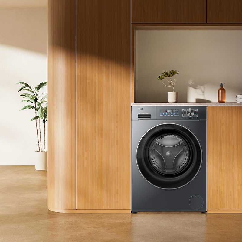 海尔(Haier)滚筒洗衣机全自动10公斤大容量滚筒超薄机身平嵌家用除菌除螨 XQG100-BE836 洗衣机高清大图