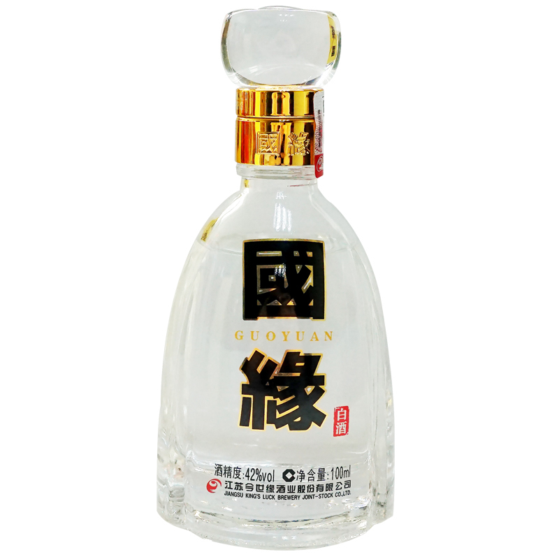 今世缘国缘四开42度100ml小酒礼盒浓香型白酒
