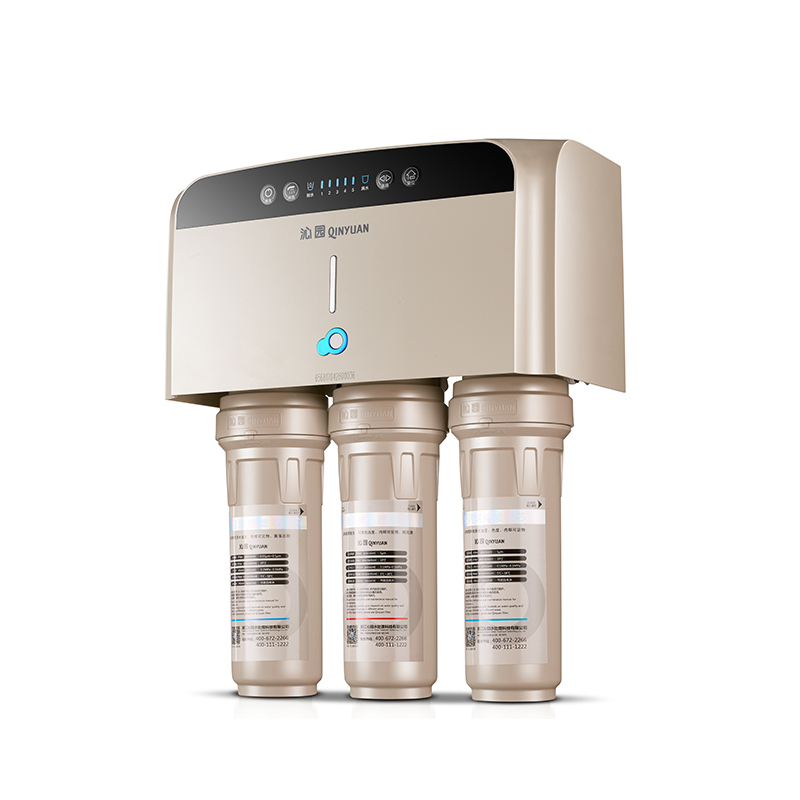 沁园净水器 RU505A 家用厨房直饮纯水机 双膜双出水5级过滤器微废水
