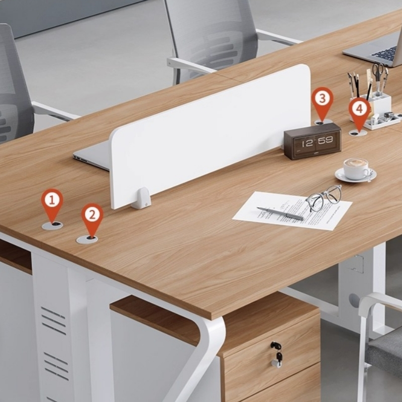 伟樽办公桌双人位100*120*75cm张高清大图