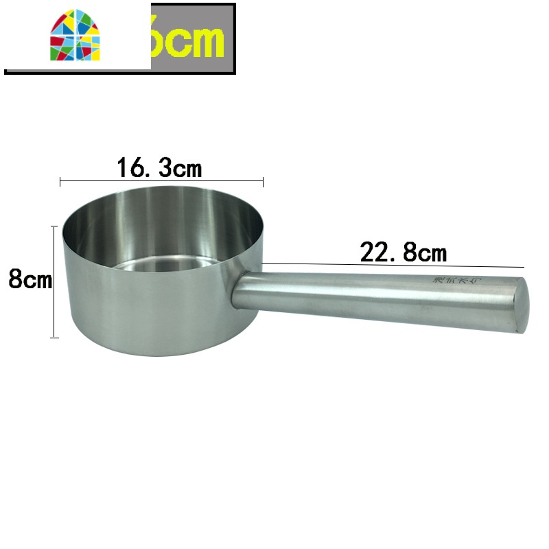 加厚不锈钢滚汤锅广式早餐粥锅瓢锅煮粉汤面锅直角单柄锅煤气炉用 FENGHOU 5斤20cm