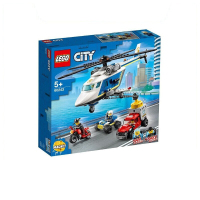 乐高(LEGO)积木玩具 城市组City系列 经典警察局主题 60243 直升机大追击