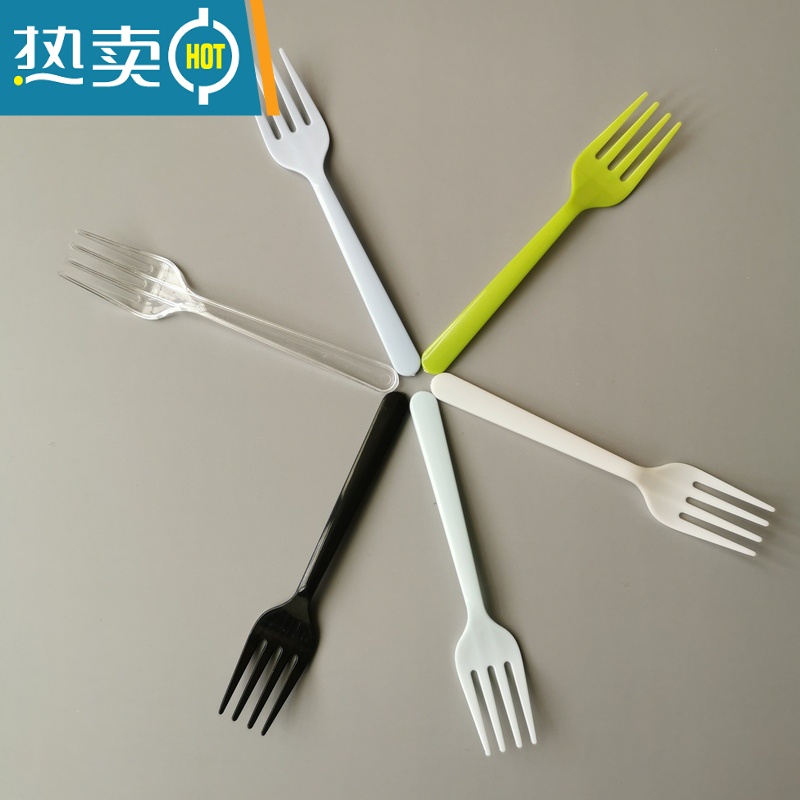 敬平蛋糕叉 生日水果叉沙拉叉子儿童果叉单独包装塑料甜品叉 散装1000只蓝色牙签高清大图