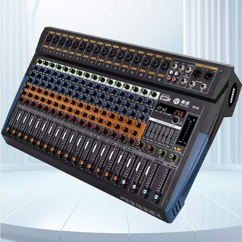 惠度(HuiDu)D16专业舞台演出设备调音台多功能数字混响效果均衡器模拟调音台高清大图