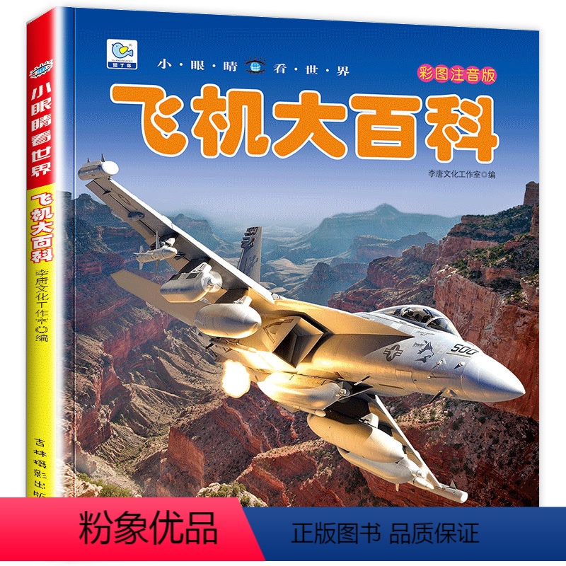 飞机大百科 【正版】飞机大百科小眼睛看世界 JST无人机战斗机直升机拼音版绘本图书儿童书籍科普航空大百科交通工具小百科读