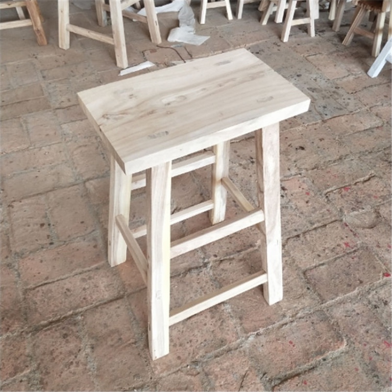 新款木匠实木学生榆木凳子闪电客化妆换鞋木头高板凳餐椅学校参数