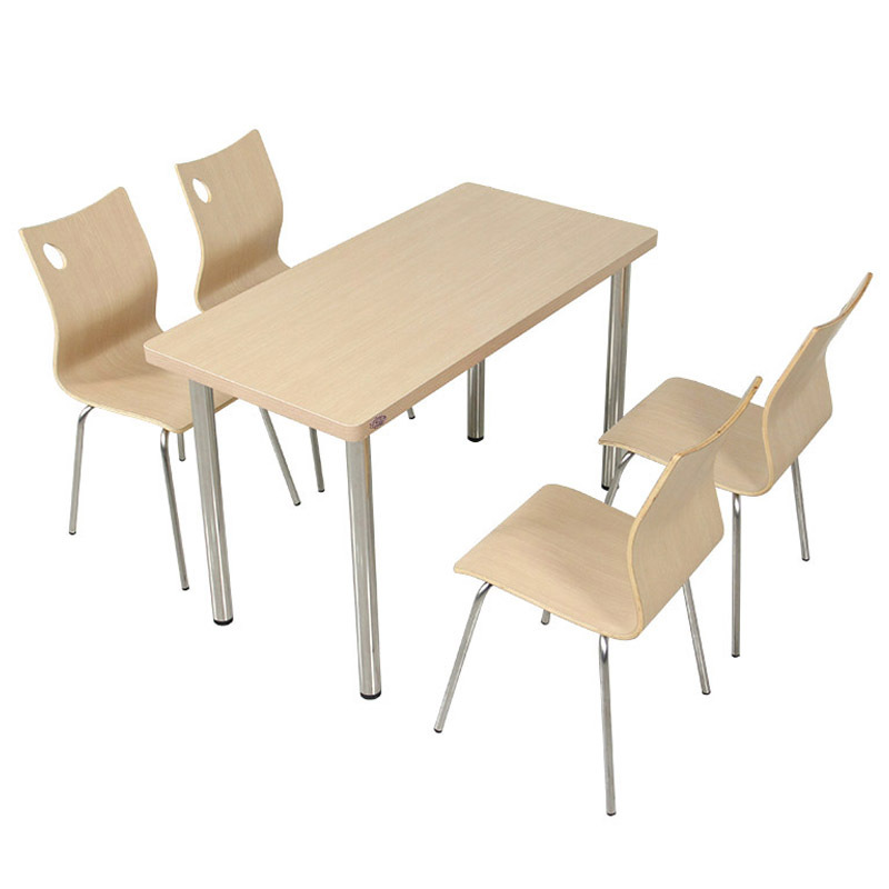 广亿隆条形饭桌食堂餐桌椅组合一桌四椅加厚