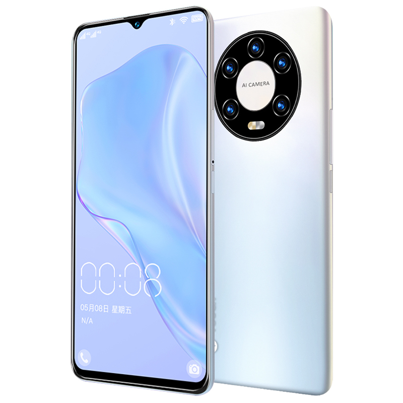 天语 P60pro 6.5英寸高清水滴屏 游戏拍照智能手机 侧键指纹 人脸识别全网通4G 樱花粉 128GB