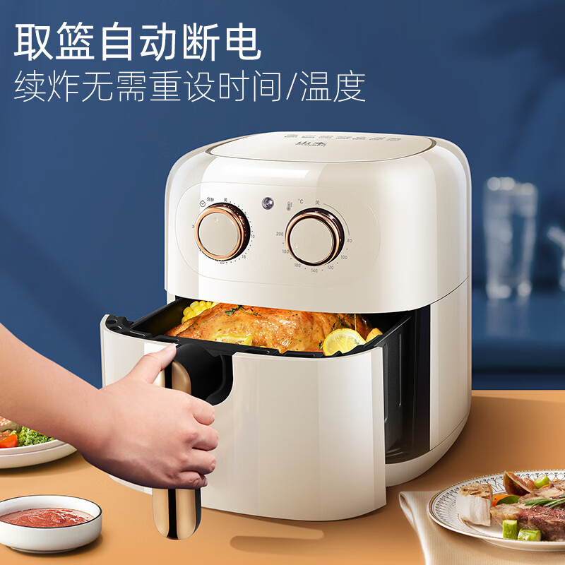 山本(SHANBEN)家用多功能4.5升双旋扭空气炸锅6869白色高清大图