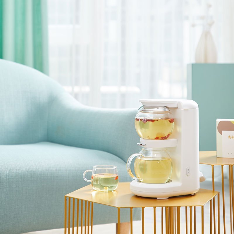 鸣盏煮茶器养生沙漏壶mini办公室小型家用多功能泡花煮茶壶茶饮机MZ-1151