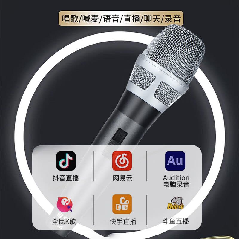 惠度(HuiDu)F14专业有线话筒会议演讲动圈麦家庭KTV卡拉OK演唱户外音响会议主持演讲麦克风图片