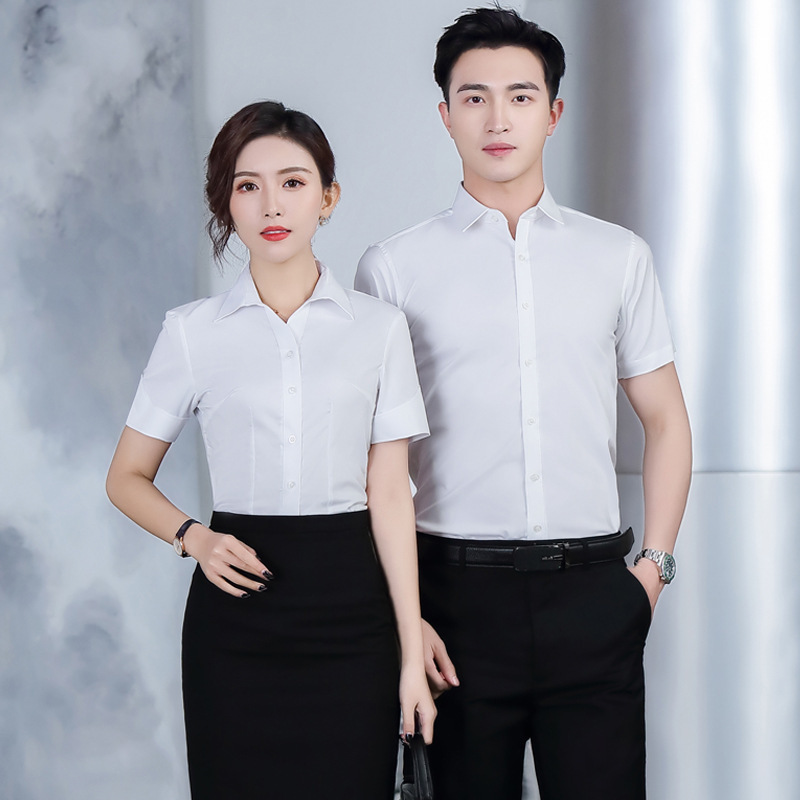 七匹狼(SEPTWOLVES) 男女短袖衬衫 80%棉 成衣免烫面料 颜色 可定制 尺码备注