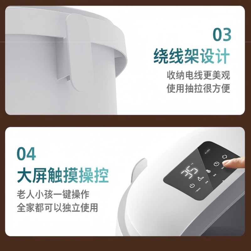 飞利浦足浴按摩器PPM3212F高清大图