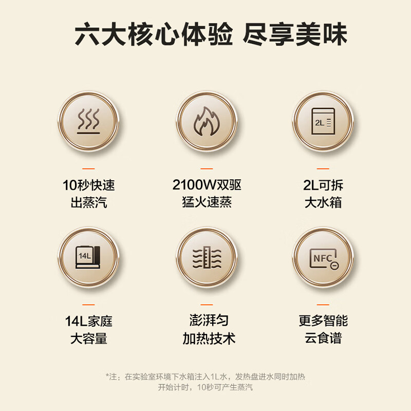 苏泊尔(SUPOR)电蒸锅 可拆洗分体式水箱 多功能家用电热锅 14L大容量双层蒸笼多用途锅ZN30FC966