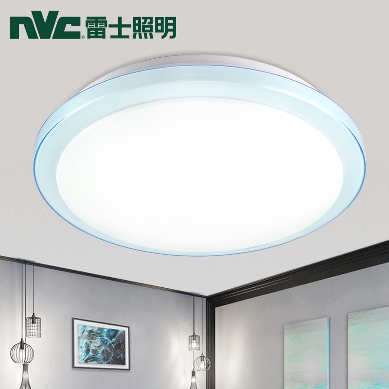 雷士照明(NVC)LED吸顶灯卧室灯过道灯阳台灯书房灯简约现代亚克力灯饰灯具18W单色白光适用面积8-9平米