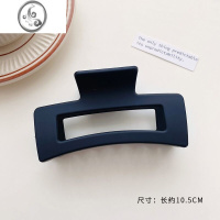 JiMi韩国网红简约发夹女大号抓夹后脑勺夹子高级感盘发鲨鱼夹发卡头饰 黑色方形款