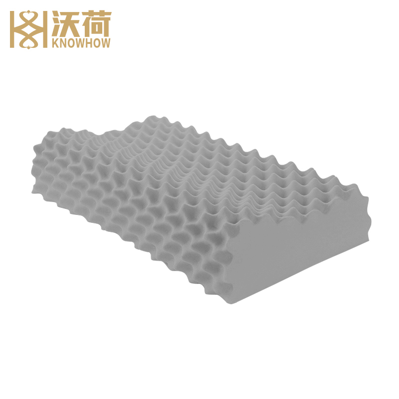 沃荷(KnowHow)泰国进口天然乳胶成人防螨竹炭狼牙颈椎枕橡胶枕头枕芯乳胶枕(一对)