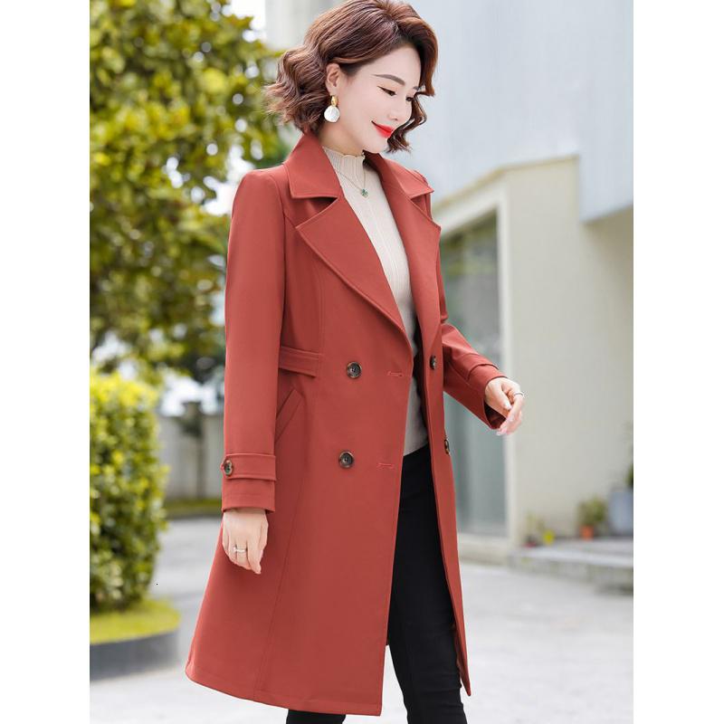 中年妈妈秋装外套中长款洋气上衣2023新款秋冬季中老年女春秋风衣_735高清大图