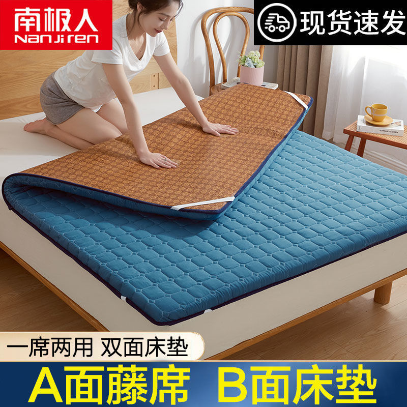 床垫子软垫加厚宿舍单人垫被冬夏季凉席两用折叠垫褥子家用高清大图