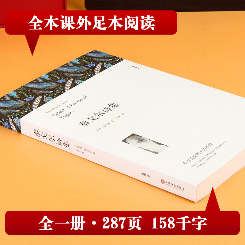 [9上]泰戈尔诗集 [正版]泰戈尔诗集 全译本 初中生课外阅读书籍名著小说诗选集 书店图书籍 中国文联出版社高清大图