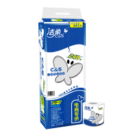 洁柔(C&S)卷纸 布艺圆点系列 三层240节*10卷 有芯卷筒卫生纸