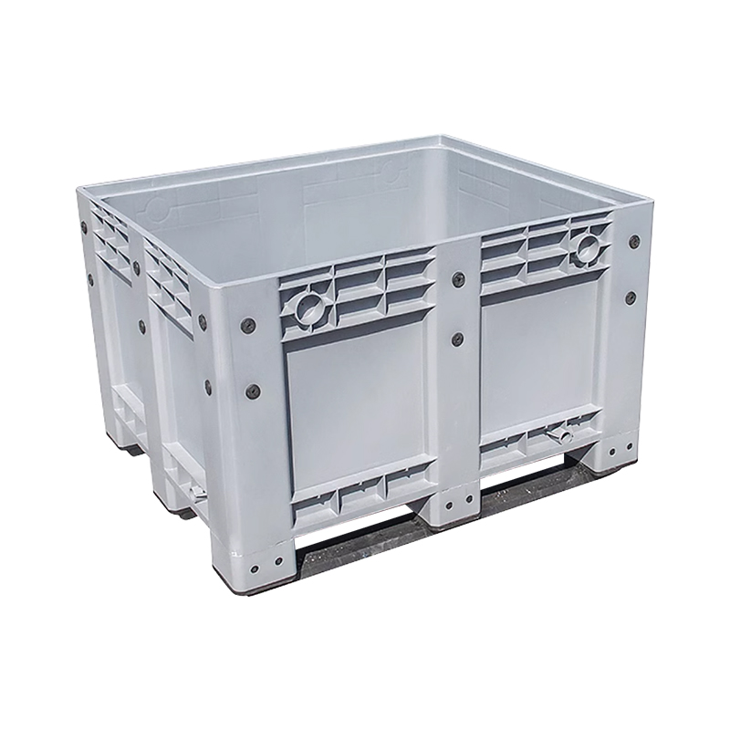翌嘉YJ4121751塑料卡板箱叉车移动周转箱 封闭卡板灰色 1200*1000*760