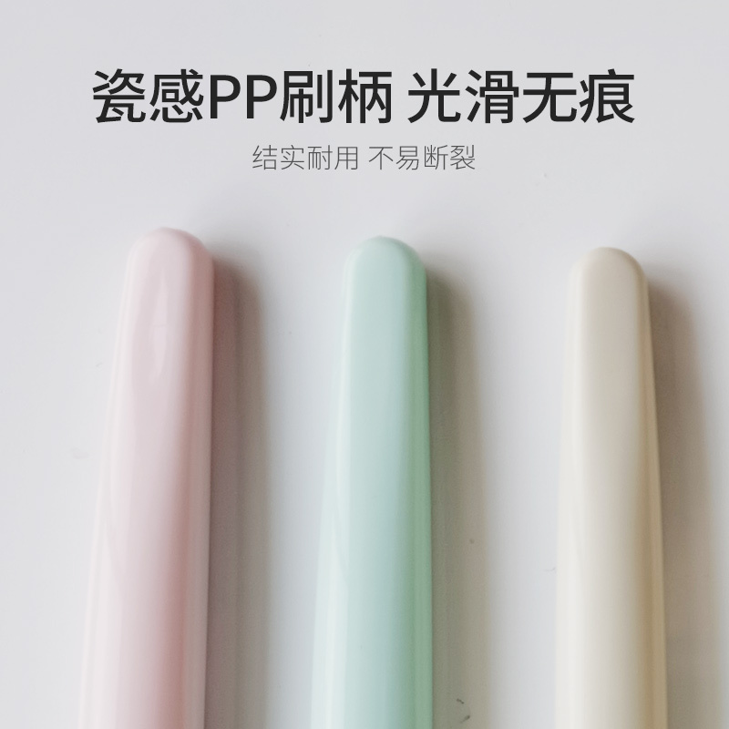 开优米(Kiuimi)牙刷软毛小头儿童家用男女牙刷带壳日系孕婴童牙刷家庭装组合成人适用 10支装(绿黄组合)高清大图
