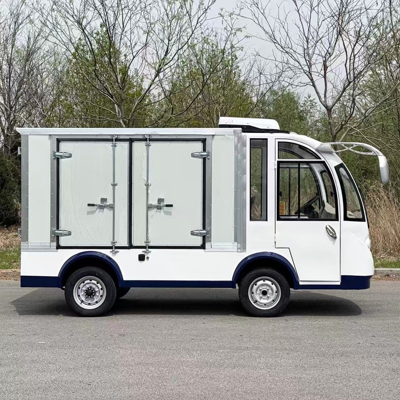 盛达飞 电动送餐车 四轮箱货送餐车 学校营区园区厂区场内景区工厂酒店厢式货车四轮送餐车 核载3T 高标版带升级液压尾板高清大图
