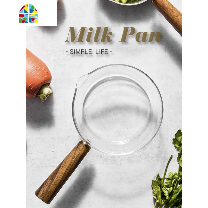 玻璃小奶锅家用婴儿辅食锅专用明火热单柄奶煮面锅透明迷你泡面锅 FENGHOU 600ML大号奶锅高清大图