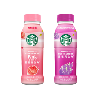 星巴克生咖轻咖啡因粉粉生咖果汁饮料270ml*1瓶草莓椰奶风味