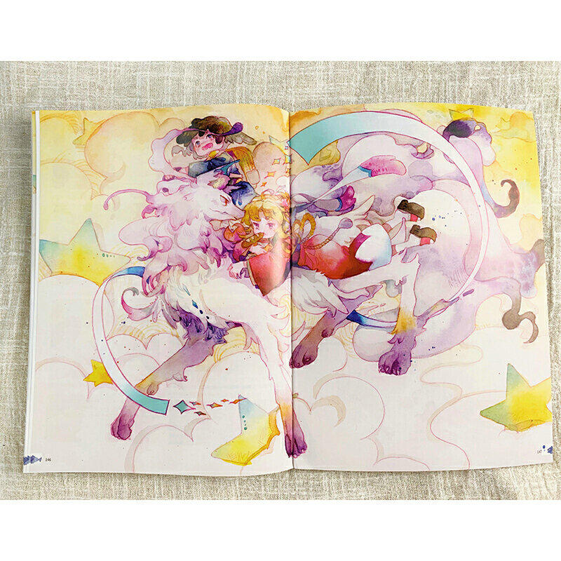 [醉染正版]万物遐想曲 幻想拟人系动漫水彩插画教程 绘画入门自学零基础书人物色彩书籍画集初学者临摹画册美术学手绘技法零基高清大图