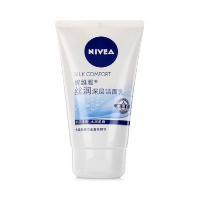 妮维雅(NIVEA)丝润深层洁面乳100g 补水保湿 新老包装随机发 洗面奶