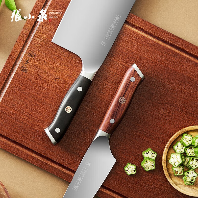 张小泉刀具套装厨房菜刀切片刀多用刀斩切刀厨具七件套锋利切肉刀辅食刀 火烧赤壁系列 配菜板 7件套高清大图